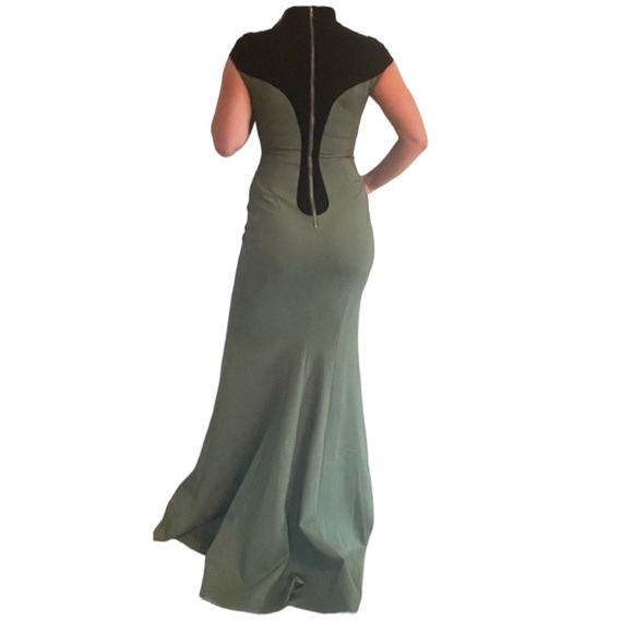 Jovani Evening Gown Green/Black - Picture 2 of 4